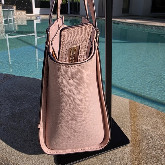 Kate Spade Small Hadlee Laurel Way Jeweled Leather Tote-Crossbody In Warm Vellum - Picture 12 of 15